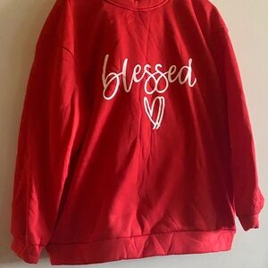 Red 'Blessed sweat suit